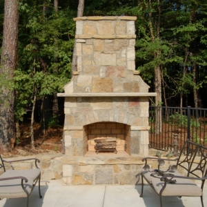 405. Custom outdoor fireplace